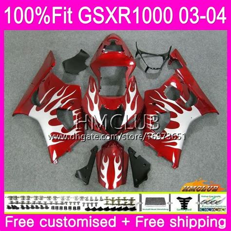 Injection Body For SUZUKI GSXR 1000 GSXR1000 03 04 Bodywork Silver