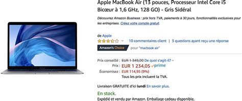 Consomac Le Macbook Air Avec Go De Stockage En Promo