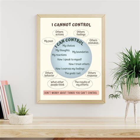 Things I Can Control Poster What I Can Control Therapy Office Decor