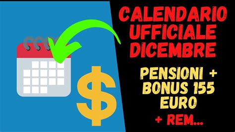 Calendario Ufficiale Pagamento Anticipato Pensioni Dicembre Bonus