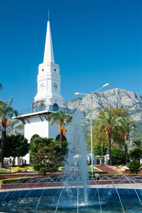 Street Of City Of Kemer Turkey Stock Photo Image Of Road