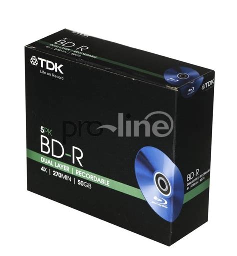 BD R TDK Blu Ray Dual Layer 4x 50GB 5P FJC ProLine