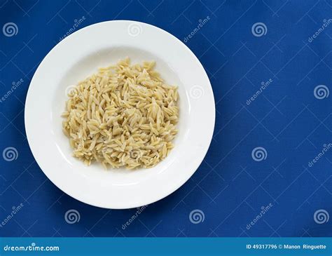 Orzo Greek Pasta Stock Photo Image Of Blue Pasta 49317796