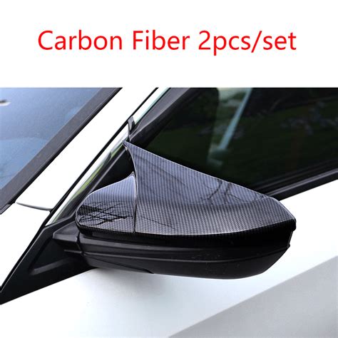 Carbon Fiber Ox Horn Rear View Side Mirrors Cap Cover For Honda Civic 2016 2021 Ebay