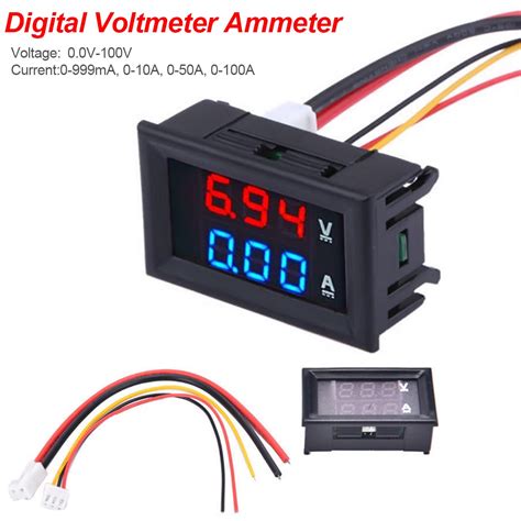 Mini Digital Voltmeter Ammeter DC 100V 10A Voltmeter Current Meter