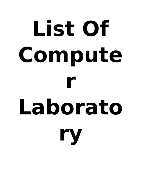 List-Of-Computer-Laboratory-Activities-in-Comp-11 - Living in the IT ...