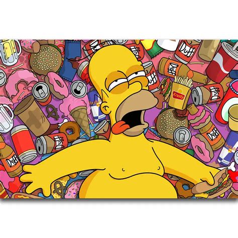 S2726 The Simpsons Lie on Candy Trippy Funny Cartoon Wall Art Painting ...