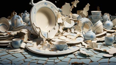 Premium Ai Image Broken Plates Broken Dishes Broken Crimaicware