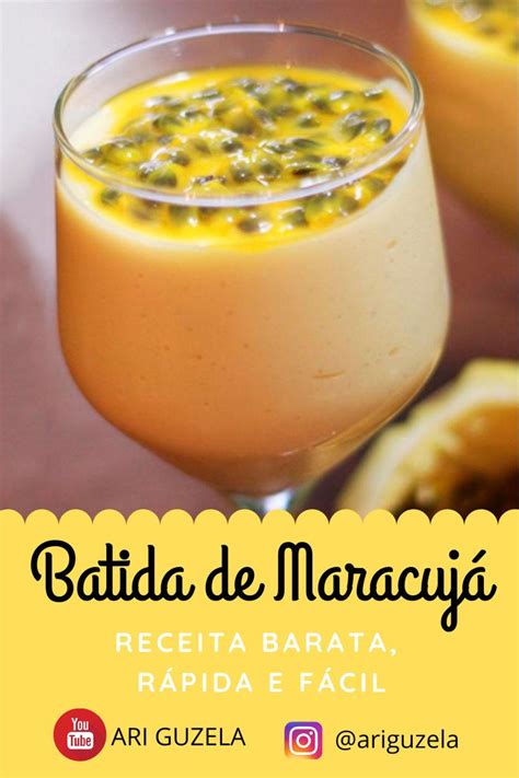 Receita De Batidinha De Maracuj Batida De Maracuja Receitas