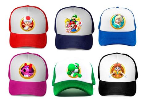 19 Gorras Trucker Mod Personajes De Mario Bros Envío gratis