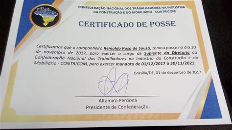 Solenidade De Posse Diretoria Contricom Sinticom Tap