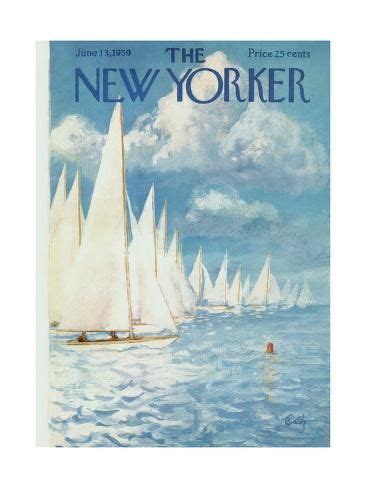 The New Yorker Magazine Cover Featuring Sailboats