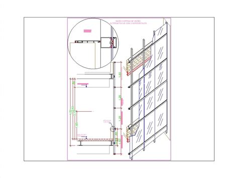 Facciata Continua In Vetro In Autocad Libreria Cad