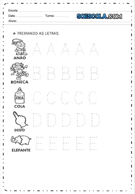 Atividade Alfabeto Pontilhado Educa O Infantil Braincp