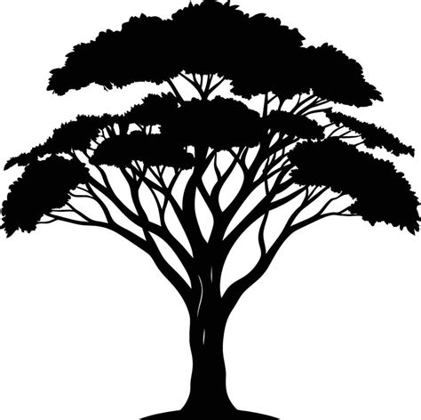 A Illustration Of African Tree Silhouette 45362579 Vector Art At Vecteezy