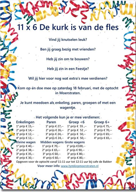 Informatie Optocht Het Dorp Moerstraten