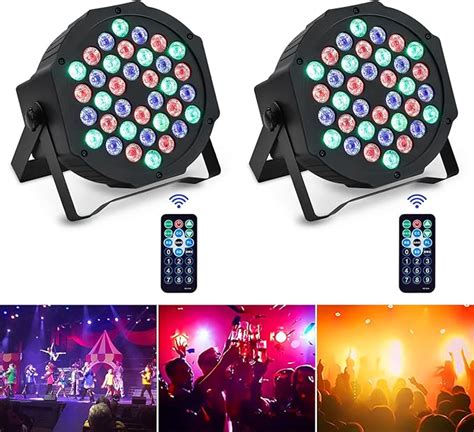 Pcs Stage Lights Led W Disco Light Rgb Dmx With Remote Control