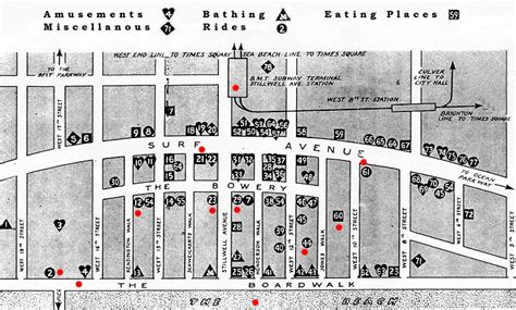 Coney Island - 1949 Map