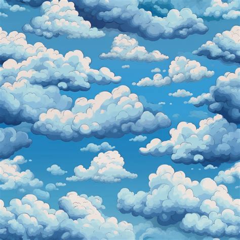 Blue Sky Clouds: Stunning Seamless Tile Art Perfect for Backgrounds and ...