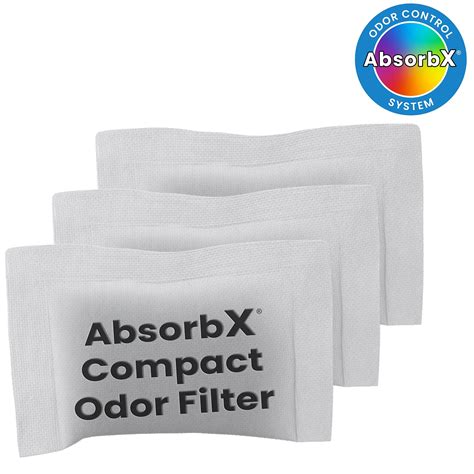 iTouchless AbsorbX Compact Odor Filters for Trash Can, Absorbs Garbage