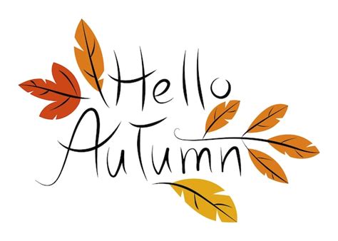 Premium Vector Hello Autumn Lettering