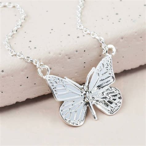 Silver Butterfly Necklace By Lisa Angel Notonthehighstreet