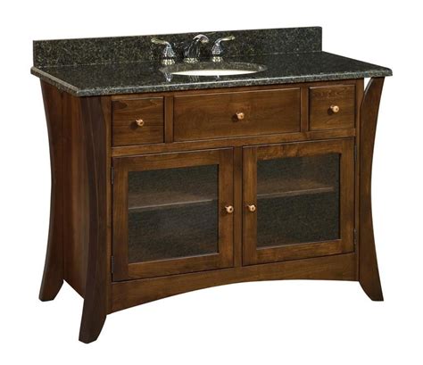 Amish 49 Hesston Shaker Single Bathroom Vanity Cabinet 12276 Primitive Bathrooms Bathroom