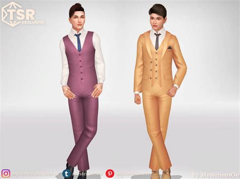 The Sims Resource Prom Suit Trousers With Pockets