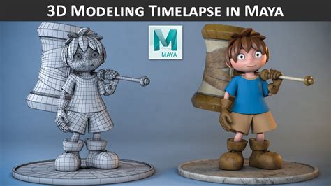 D Modeling Timelapse Hammer Boy Modeling And Uv Mapping Youtube