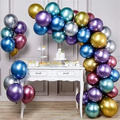 Globos Cromados Brillante Metalizados Latex R12 Fiesta Rumba MercadoLibre