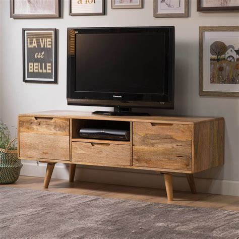 Oslo Light Mango Large Media Unit Casa Bella Furniture Uk