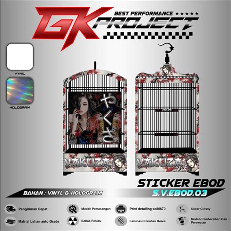 Jual Stiker Decal Kandang Ebod Kotak Dekal Sangkar Burung Kotak Model