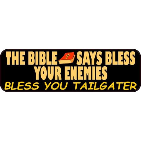 10in X 3in Bless You Tailgater Bible Bumper Sticker Vinyl Religious