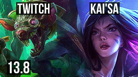 TWITCH Zac Vs KAI SA Yuumi ADC 13 0 4 Legendary 500 Games