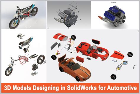 3d Models Designing In Solidworks For Automotive 3dmodeling Caddesign