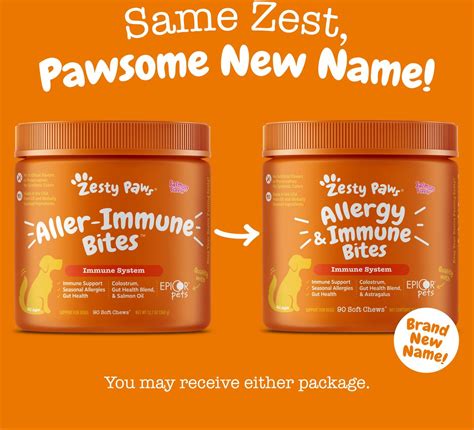 ZESTY PAWS Allergy & Immune Bites Salmon Flavored Soft Chews Allergies ...