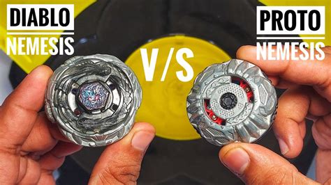 Diablo Nemesis Vs Proto Nemesis Beyblade Battle Metal Fury Youtube