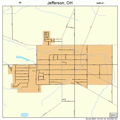 Jefferson Ohio Street Map 3938500