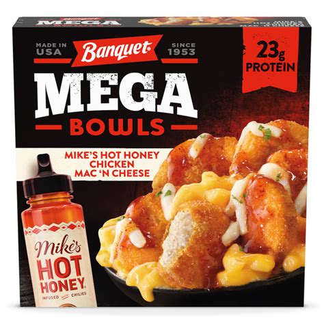 Banquet MEGA Bowls Mike S Hot Honey Chicken Mac N Cheese Frozen Meal Same Day Delivery Or