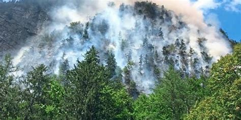 Waldbrand in Österreich