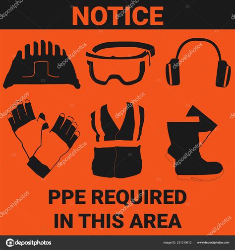 Personal Protective Equipment Vector Illustration Set — Stock Vector