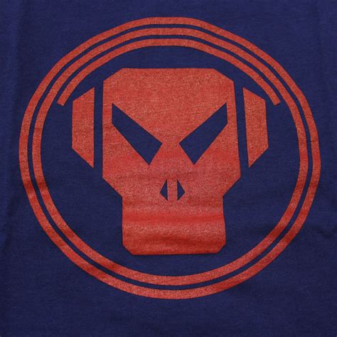 Metalheadz Logo T Shirt Red On Light Navy