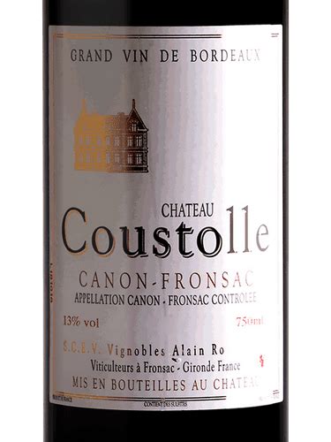 Alain Roux Fils Chateau Coustolle Canon Fronsac Vivino Deutschland