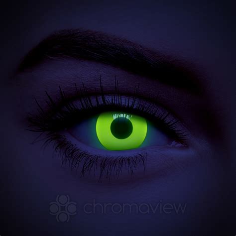 Uv I Glow Yellow Colored Contact Lenses Daily Chromaview