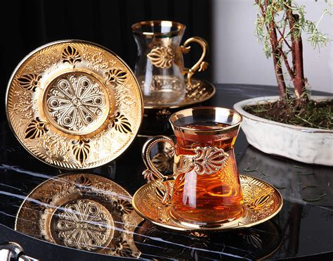 Amazon Demmex Set Of Turkish Tea Glasses Set With Holders