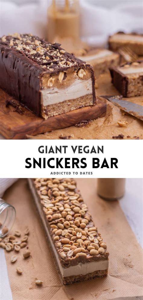 Giant Vegan Snickers Bar Recipe