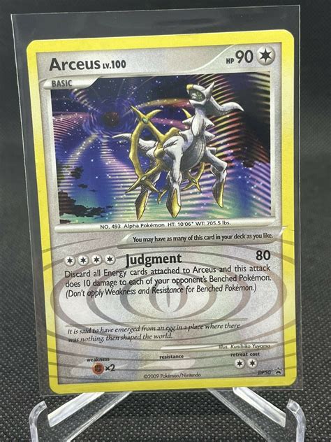 2009 Rare Arceus LV 100 Holo Black Star Promo Diamond Pearl Pokemon