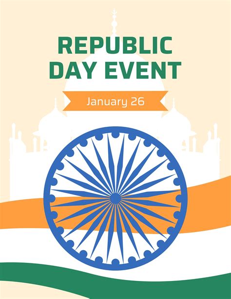 Blank Republic Day Flyer in Illustrator, EPS, JPG, PNG, PSD, SVG, Pages ...