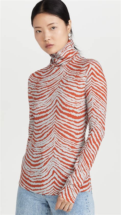 Proenza Schouler White Label Geometric Zebra Turtleneck Top Shopbop