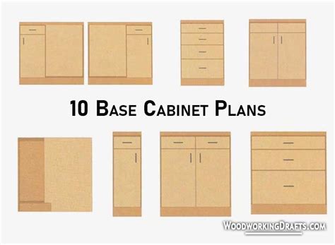 10 Diy Simple Base Cabinet Plans With And Without Drawers